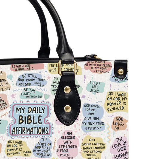 My Daily Bible Affirmations Leather Bags, Personalized Bags, Gifts for Women, Christmas Gift, CABLTB06140823.