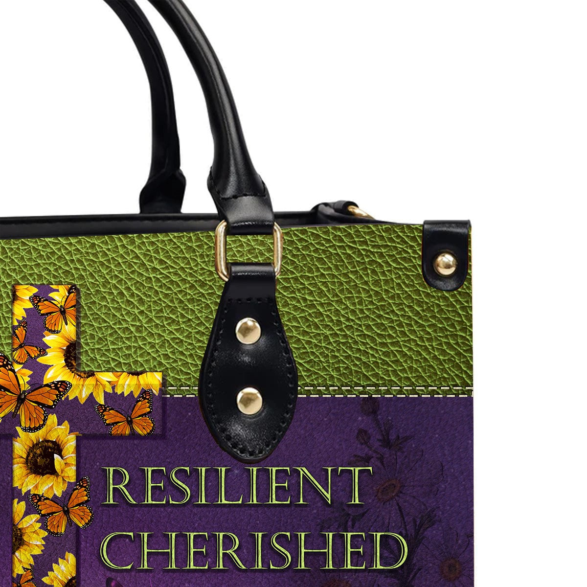 Deserving Resilient Sufficient Cherished Leather Handbag, Butterfly Flower Leather Handbag, Design Handbag, Gifts for Women, CABLTB01041123.