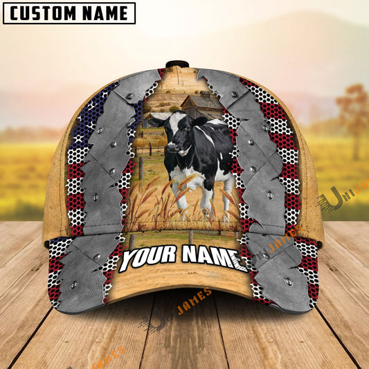 Uni Holstein Flag Net Pattern Customized Name Cap