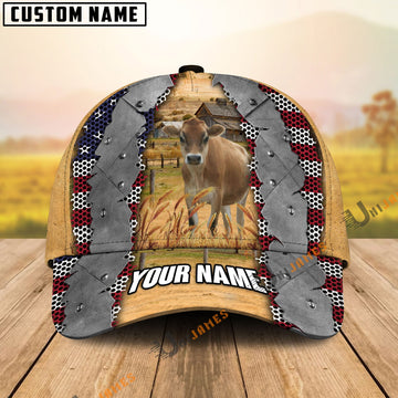 Uni Jersey Flag Net Pattern Customized Name Cap