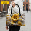 Uni Personalized Sunflower Leather Handbag For Woman