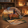 Unijames Personalized Sunset Zipper Horse Portrait Cap