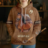 UniJames Personalized Morgan Horse Leather-Look Hoodie