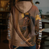 Unijames Personalized Morgan Horse Desert Sunset Texture Hoodie