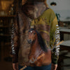 Unijames Personalized Morgan Horse Wood Grain Meadow Hoodie