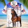 Unijames Morgan Horse America 250 Years of Freedom Hawaiian Shirt