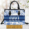 Personalized Leather Handbag with Custom Name & Bible Verse Meaning – Christian Tote Bag