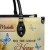 May The God Of Hope Fill You With All Joy And Peace Romans 15 13 Butterfly Sunflower, Handbag Design, Monogram Leather Handbag, Gifts for Women, CABLTB06271223.