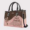 Christian Personalized Leather Handbag for Women – Custom Name & Scripture |