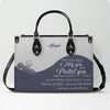 Christian Personalized Leather Handbag for Women – Custom Name & Scripture |