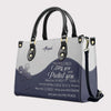 Christian Personalized Leather Handbag for Women – Custom Name & Scripture |