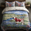 Mighty Longhorn Cow 3-Piece Quilted Bedding Set NCU0DK6719