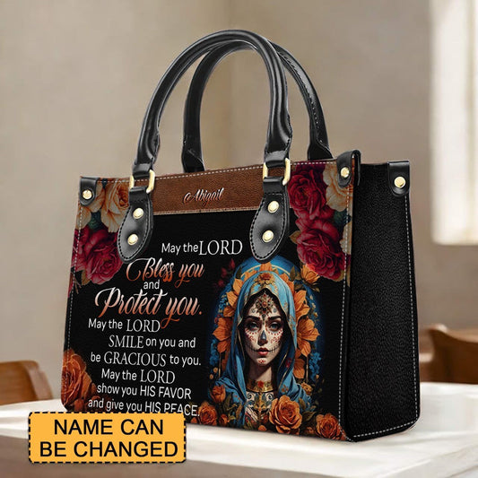 Handbags - Bless You and Protect You | Día de los Muertos Style – Mexican Sugar Skull & Bible Verse Bag for Women