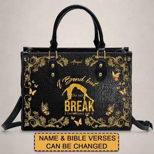 Custom “I Bend But Do Not Break” Bible Verse Bag – Personalized Christian Handbag