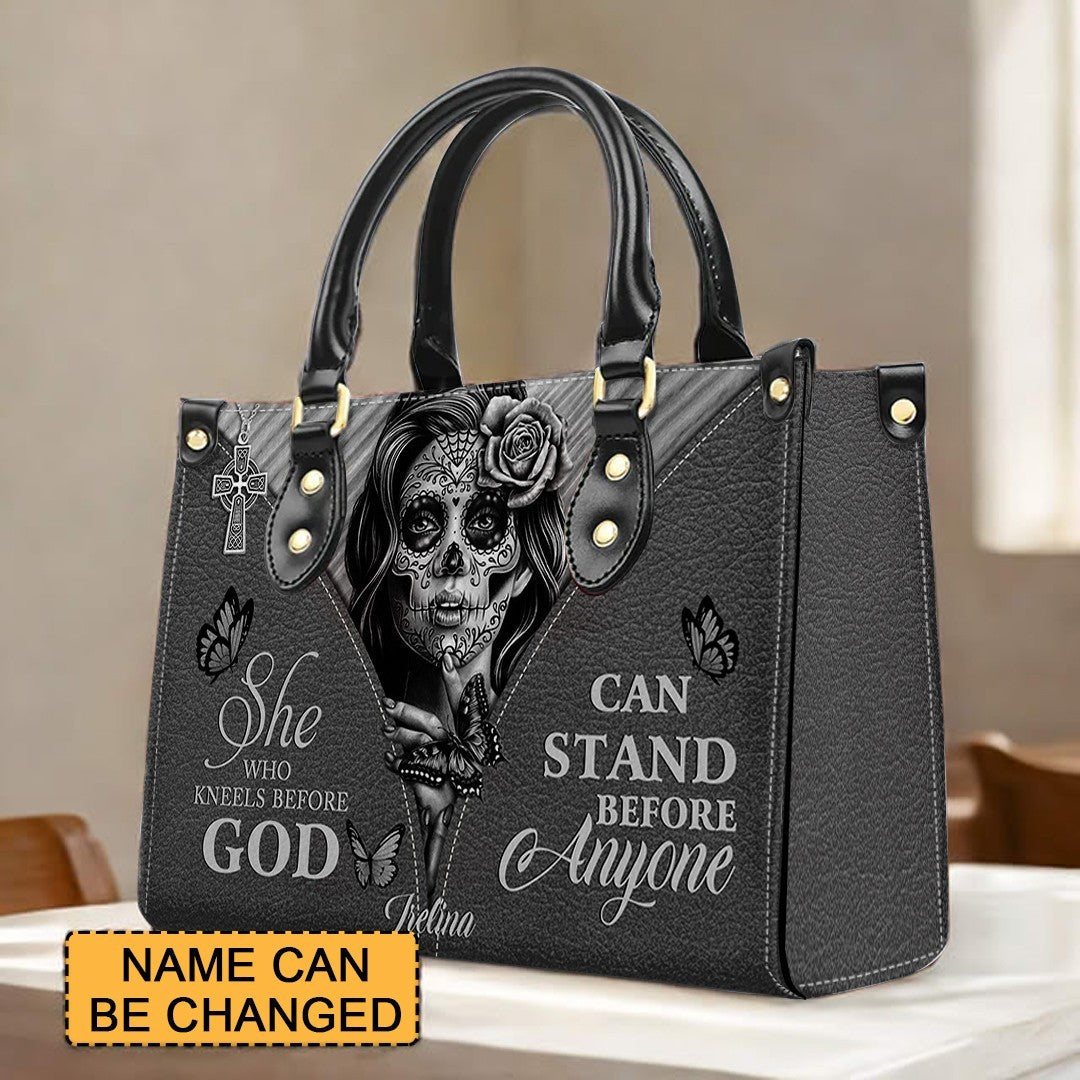 Handbags - Bless You and Protect You | Día de los Muertos Style – Mexican Sugar Skull & Bible Verse Bag for Women
