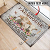 Uni Charolais Relax Cattle Farm Personalized Name Doormat