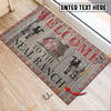 Uni Brahman Welcome To The Farmhouse Custom Name Doormat