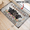 Uni Dexter Relax Cattle Farm Personalized Name Doormat