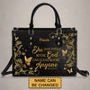 Handbags - She Who Kneels Before GOD - Custom Bible Verses Name & Color - Personalized Leather Handbag - CABLTB01040625