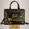 Handbags - WALKING IN FAITH – Personalized Christian Leather Handbag for Women - Custom Bible Verses & Name - Faith-Inspired | Bible-Based | Spirit-Lifting - CABLTB01080625