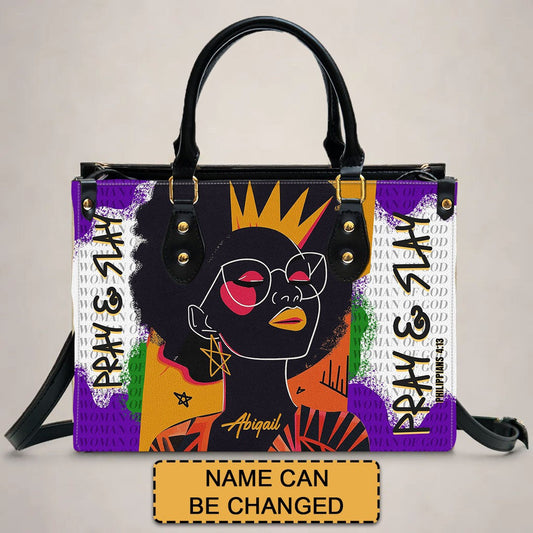 Handbags - Personalized “Rise & Shine” Christian Handbag for Women of Faith – Custom Bible Verse & Name - CABLTB01062425