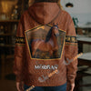UniJames Personalized Morgan Horse Faux Leather 3D Hoodie