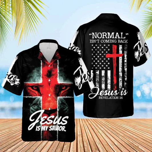UniJames Normal Isn't Coming Back Jesus Is Hawaiian Shirt - Christian Hawaiian Shirts For Women Men