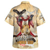UniJames One Nation Under God America Flag Lion And The Lamb Jesus Hawaiian Shirt - Best Hawaiian Shirts - Christian Hawaiian Shirt