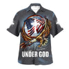 UniJames One Nation Under God Cross Eagle Hawaiian Shirt - Christian Hawaiian Shirt - Religious Hawaiian Shirts