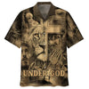 UniJames One Nation Under God Hawaiian Shirt For Men - Jesus And The Lion Of Judah Hawaiian Shirts - Christian Hawaiian Shirt