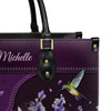 Out Of Difficulties Grow Miracles 1 Peter 5 10 Hummingbird Lavender, Handbag Design, Monogram Leather Handbag, Gifts for Women, CABLTB07271223.