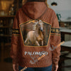 UniJames Personalized Palomino Horse Faux Leather 3D Hoodie