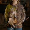 Unijames Personalized Palomino Horse Wood Grain Meadow Hoodie