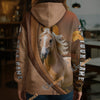 Unijames Personalized Palomino Horse Desert Sunset Texture Hoodie