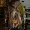 Unijames Personalized Palomino Horse Wood Grain Meadow Hoodie