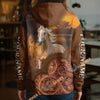 UniJames Personalized Western Tooled Leather Horse 3D Hoodie