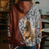 UniJames Personalized Palomino Horse Split Faux Leather & Horseshoe 3D Hoodie