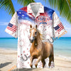Unijames Palomino Horse America 250 Years of Freedom Hawaiian Shirt