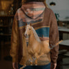 Unijames Personalized Palomino Horse Farm Texture Hoodie