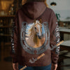 UniJames Personalized Horse Breed Horseshoe Brown Leather 3D Hoodie