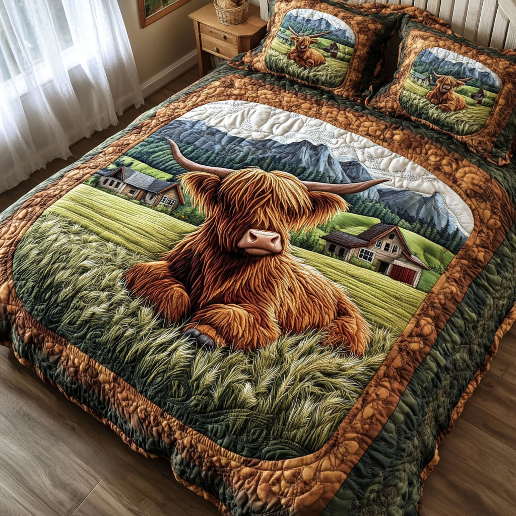 Pastoral Serenity 3-Piece Quilted Bedding Set NCU0NT2918