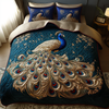 Peacock 3-Piece Quilted Bedding Set NCU0VT174