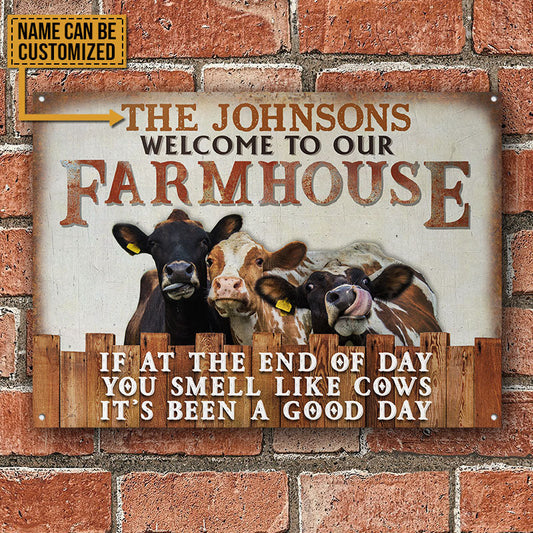 uni Customized Name Welcome To Our Farm House Metal Sign