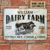 uni Personalized Dairy Farm Fresh Daily Fresh Sweet All Printed 3D Metal Sign