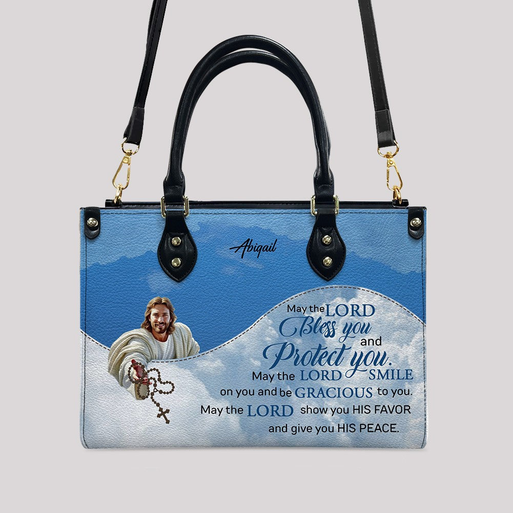 Personalized Leather Handbag with Bible Verses – Christian Gift for Women |