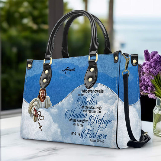 Personalized Leather Handbag with Bible Verses – Christian Gift for Women |