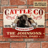 uni Customized Name Farm Black Angus Cattle Co All Printed 3D Metal Sign