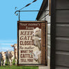 uni Customized Name CHAROLAIS CATTLE LOVERS KEEP GATE CLOSED All Printed 3D Metal Sign