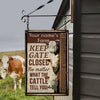 uni Customized Name HEREFORD CATTLE LOVERS KEEP GATE CLOSED All Printed 3D Metal Sign