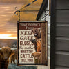 uni Customized Name HIGHLAND CATTLE LOVERS KEEP GATE CLOSED All Printed 3D Metal Sign
